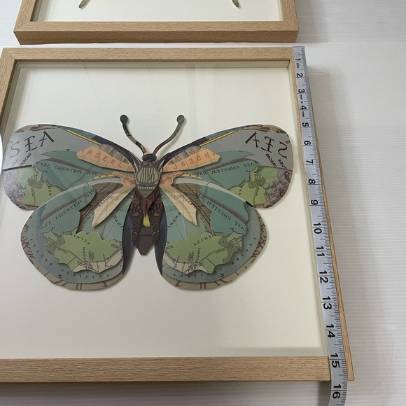 Twos Company Butterfly Collage Wall Art Set Of Two Number 3 & 4 - Picture 5 of 8